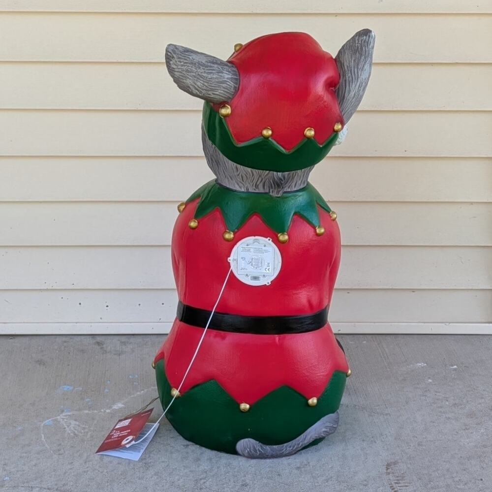 2026 Home Depot Holiday Christmas Elf Donkey Blow Mold Light Up LED Brand New - Picture 3 of 9